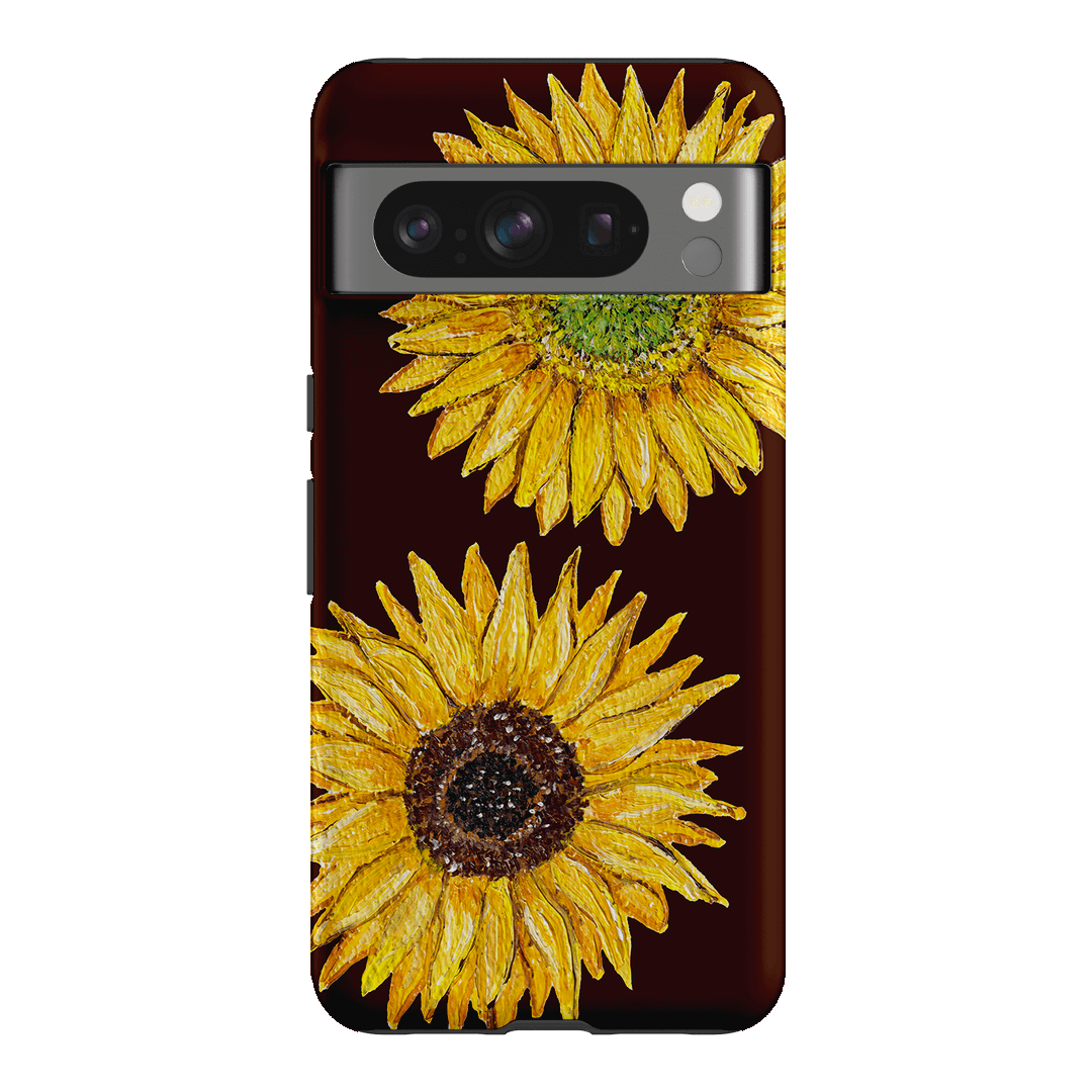Sunflower Brown Printed Phone Cases Google Pixel 8 Pro / Armoured by BG. Studio - The Dairy