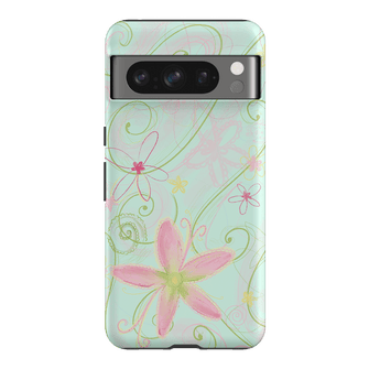 Swirl Blue Printed Phone Cases Google Pixel 8 Pro / Armoured by Kayla Carr - The Dairy