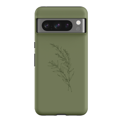 Khaki Wattle Printed Phone Cases by Typoflora - The Dairy