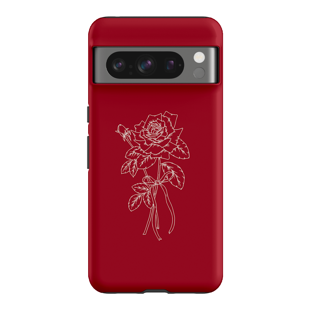 Red Rose Printed Phone Cases Google Pixel 8 Pro / Armoured by Typoflora - The Dairy