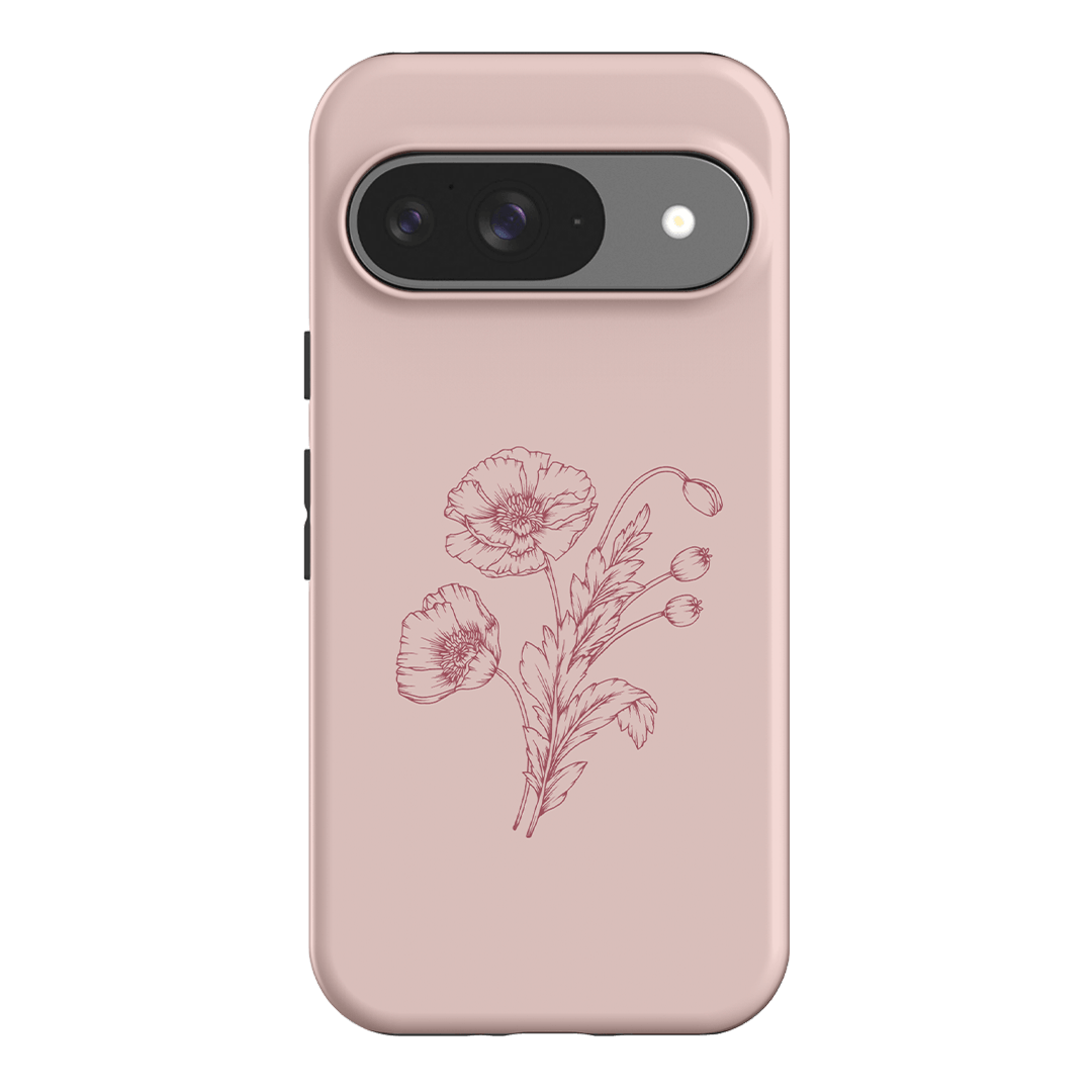 Blush Poppies Printed Phone Cases Google Pixel 9 / Armoured by Typoflora - The Dairy