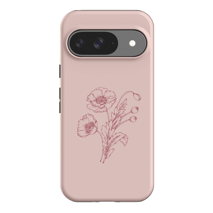 Blush Poppies Printed Phone Cases Google Pixel 9 / Armoured by Typoflora - The Dairy