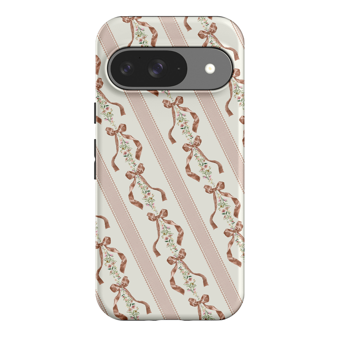 Bow Stripe Printed Phone Cases Google Pixel 9 / Armoured by Veronica Tucker - The Dairy