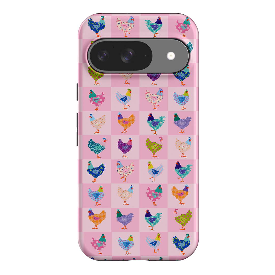 Checkered Chickens Printed Phone Cases Google Pixel 9 / Armoured by Kayla Henley - The Dairy