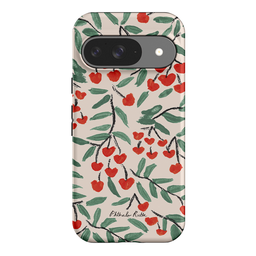 Cherry Love Printed Phone Cases Google Pixel 9 / Armoured by Phthalo Ruth - The Dairy