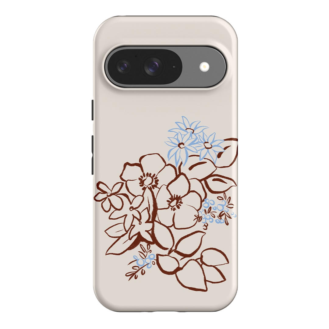 Cream Posy Printed Phone Cases Google Pixel 9 / Armoured by Typoflora - The Dairy