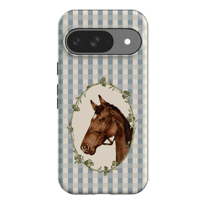 Gingham Horse Printed Phone Cases Google Pixel 9 / Armoured by Kasiags Art - The Dairy