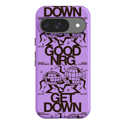 Good Energy in Purple Printed Phone Cases Google Pixel 9 / Armoured by After Hours - The Dairy