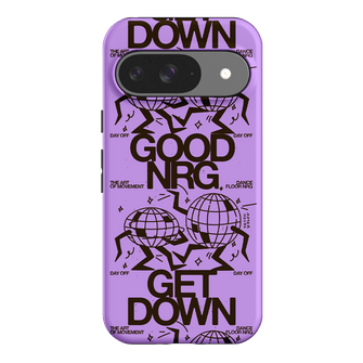 Good Energy in Purple Printed Phone Cases Google Pixel 9 / Armoured by After Hours - The Dairy