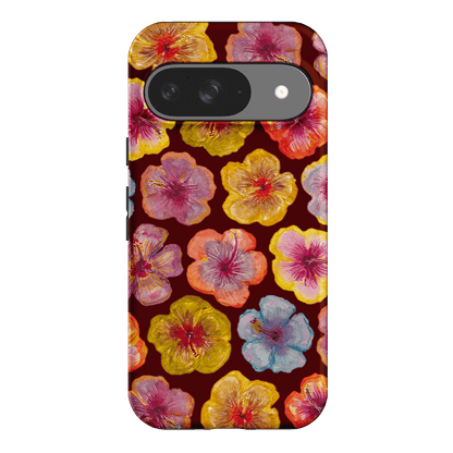 Hibiscus Holiday Rouge Printed Phone Cases Google Pixel 9 / Armoured by BG. Studio - The Dairy