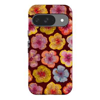 Hibiscus Holiday Rouge Printed Phone Cases Google Pixel 9 / Armoured by BG. Studio - The Dairy