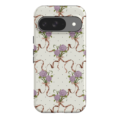 Hydrangea Ribbon Printed Phone Cases Google Pixel 9 / Armoured by Veronica Tucker - The Dairy