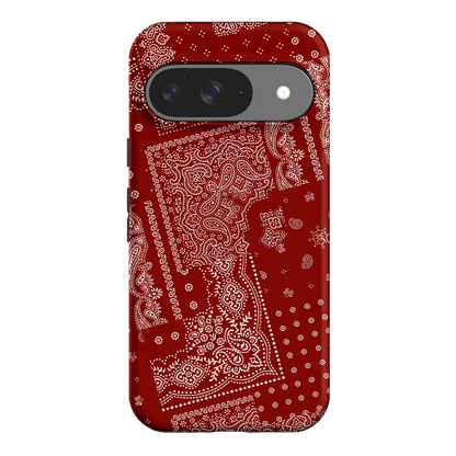 Paisley Crimson Printed Phone Cases Google Pixel 9 / Armoured by The Dairy - The Dairy