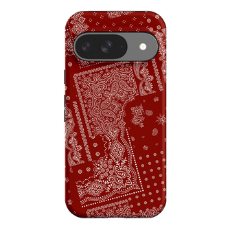 Paisley Crimson Printed Phone Cases Google Pixel 9 / Armoured by The Dairy - The Dairy