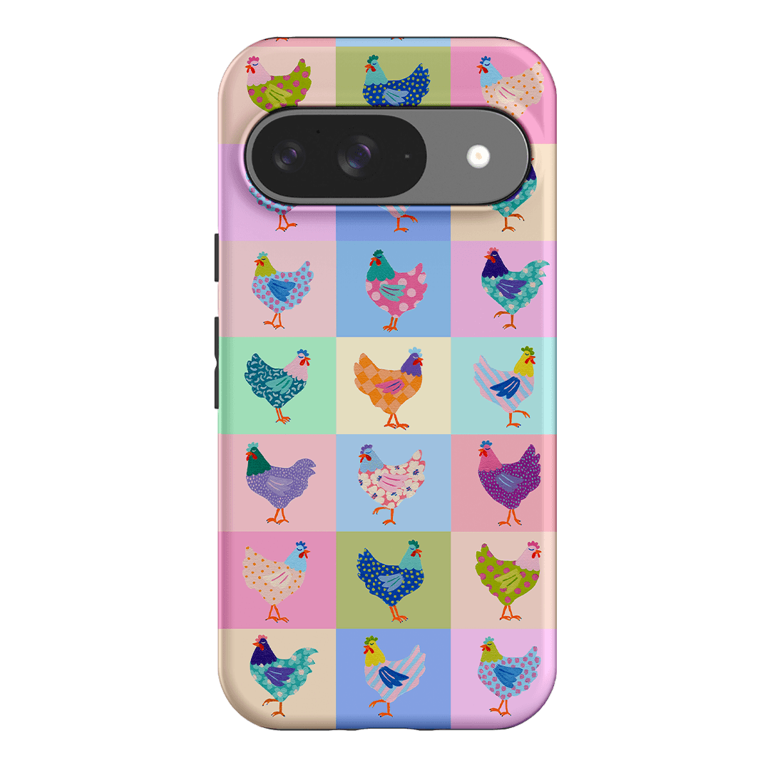 Pastel Chickens Printed Phone Cases Google Pixel 9 / Armoured by Kayla Henley - The Dairy