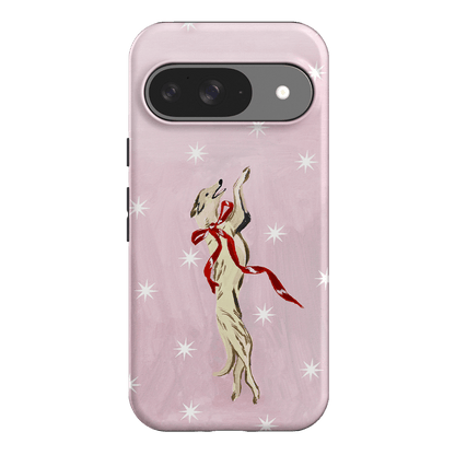 Pink Bow Hound Printed Phone Cases Google Pixel 9 / Armoured by Lisa Hu - The Dairy