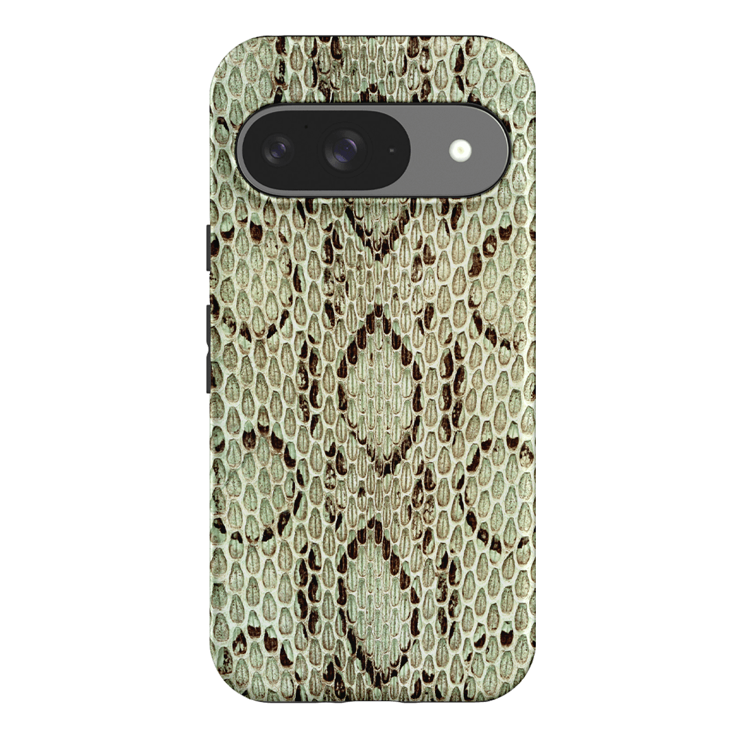 Pistachio Python Printed Phone Cases Google Pixel 9 / Armoured by The Dairy - The Dairy