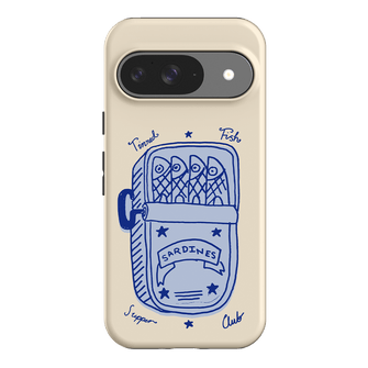Sardine Social Blue Printed Phone Cases Google Pixel 9 / Armoured by The Dairy - The Dairy
