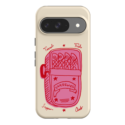 Sardine Social Red Printed Phone Cases Google Pixel 9 / Armoured by The Dairy - The Dairy