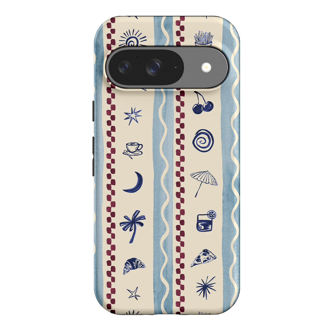 Summer Snacks Blue Printed Phone Cases Google Pixel 9 / Armoured by Charlie Taylor - The Dairy