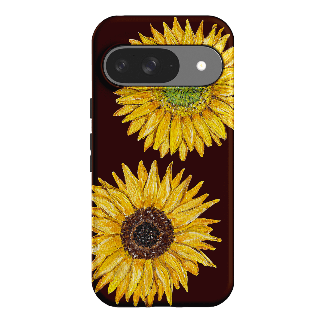 Sunflower Brown Printed Phone Cases Google Pixel 9 / Armoured by BG. Studio - The Dairy