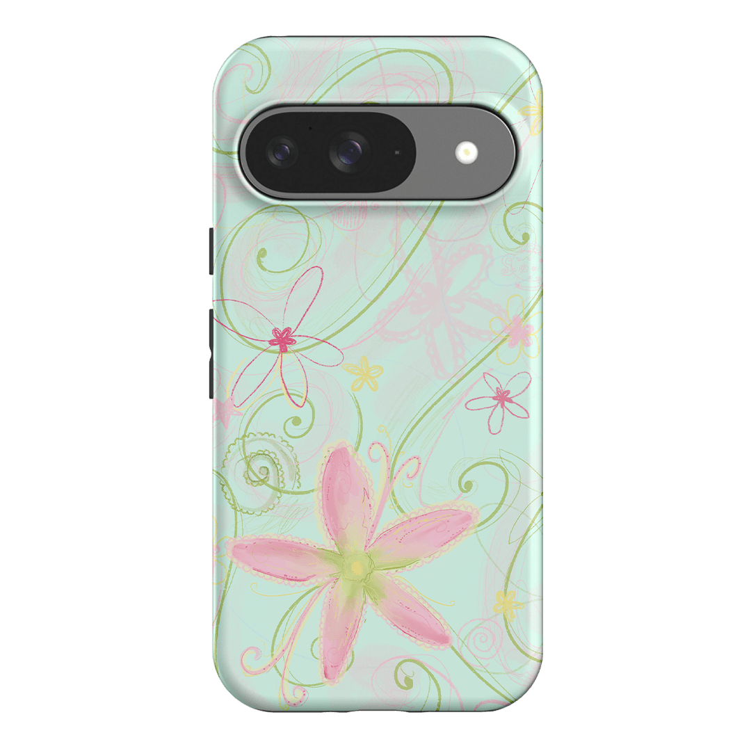 Swirl Blue Printed Phone Cases Google Pixel 9 / Armoured by Kayla Carr - The Dairy