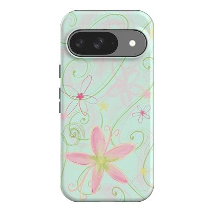 Swirl Blue Printed Phone Cases Google Pixel 9 / Armoured by Kayla Carr - The Dairy