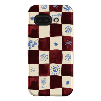 Afternoon Mezze Maroon Printed Phone Cases Google Pixel 9A / Armoured by Charlie Taylor - The Dairy