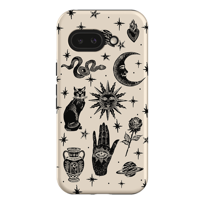 Astro Flash Beige Printed Phone Cases Google Pixel 9A / Armoured by Veronica Tucker - The Dairy
