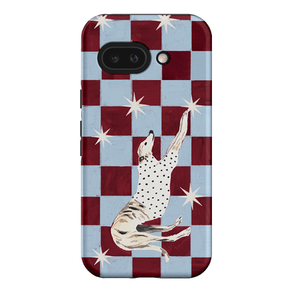 Check Greyhound Blue Printed Phone Cases Google Pixel 9A / Armoured by Lisa Hu - The Dairy