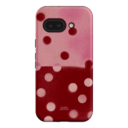 Cherry Polka Dot Printed Phone Cases Google Pixel 9A / Armoured by Jasmine Dowling - The Dairy