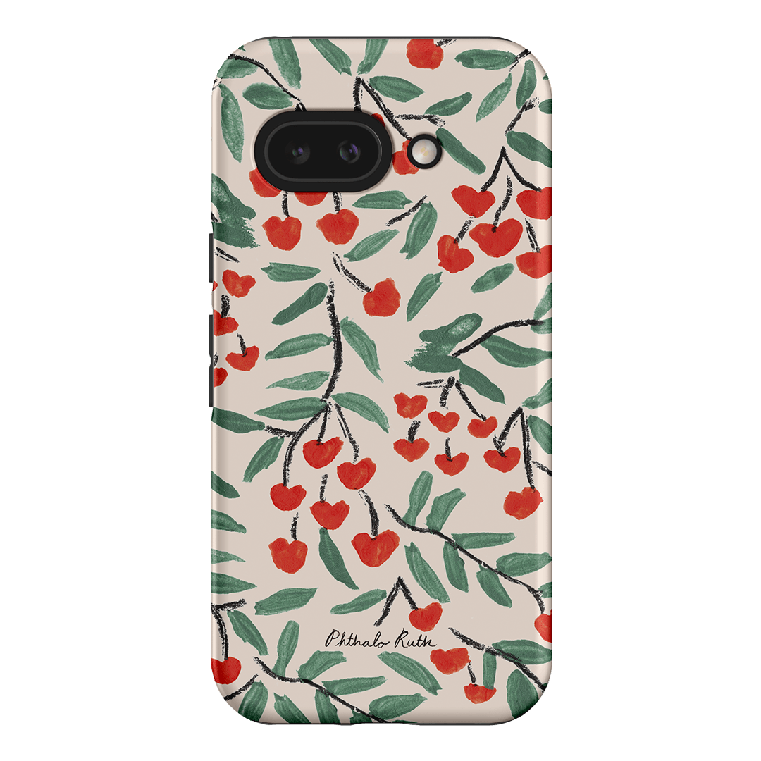 Cherry Love Printed Phone Cases Google Pixel 9A / Armoured by Phthalo Ruth - The Dairy