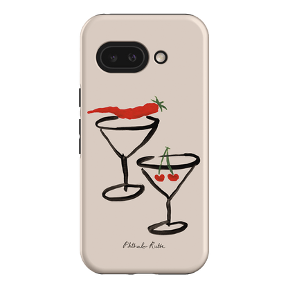 Chili Cherry Printed Phone Cases Google Pixel 9A / Armoured by Phthalo Ruth - The Dairy
