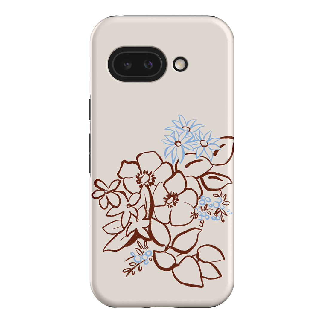Cream Posy Printed Phone Cases Google Pixel 9A / Armoured by Typoflora - The Dairy