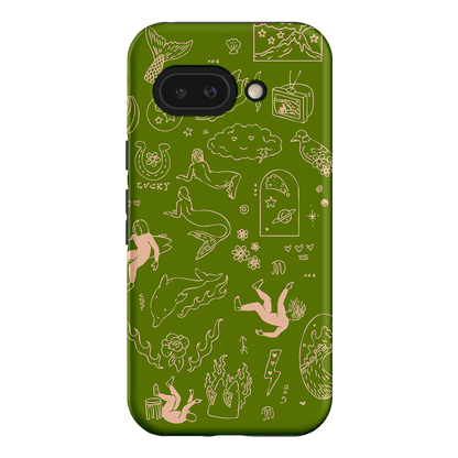 Easty Flash Green Printed Phone Cases Google Pixel 9A / Armoured by Easty Beasty - The Dairy