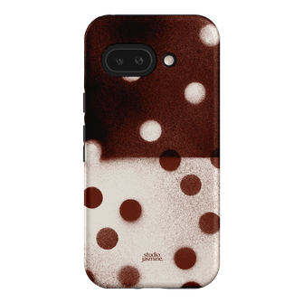 Espresso Polka Dot Printed Phone Cases Google Pixel 9A / Armoured by Jasmine Dowling - The Dairy