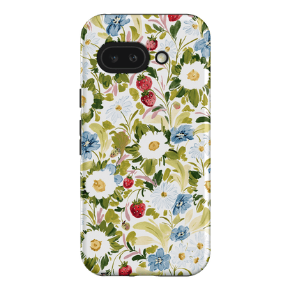 Garden Strawberries Printed Phone Cases Google Pixel 9A / Armoured by Ellie Mae - The Dairy