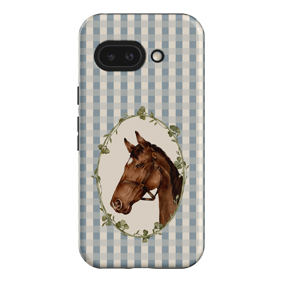 Gingham Horse Printed Phone Cases Google Pixel 9A / Armoured by Kasiags Art - The Dairy