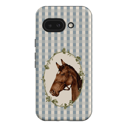 Gingham Horse Printed Phone Cases Google Pixel 9A / Armoured by Kasiags Art - The Dairy