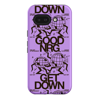 Good Energy in Purple Printed Phone Cases Google Pixel 9A / Armoured by After Hours - The Dairy