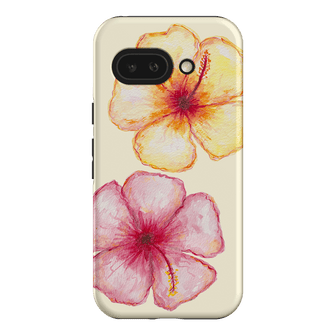 Hibiscus Flower Yellow Printed Phone Cases Google Pixel 9A / Armoured by BG. Studio - The Dairy
