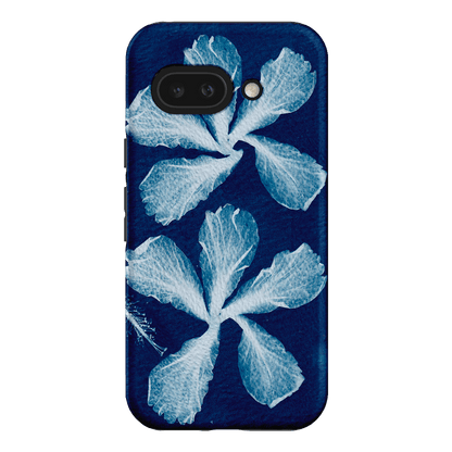 Hibiscus Cyanotype Printed Phone Cases Google Pixel 9A / Armoured by Sally Hungerford - The Dairy