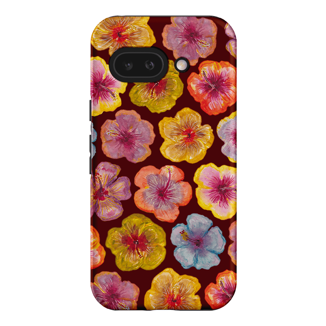Hibiscus Holiday Rouge Printed Phone Cases Google Pixel 9A / Armoured by BG. Studio - The Dairy