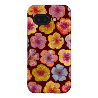Hibiscus Holiday Rouge Printed Phone Cases Google Pixel 9A / Armoured by BG. Studio - The Dairy