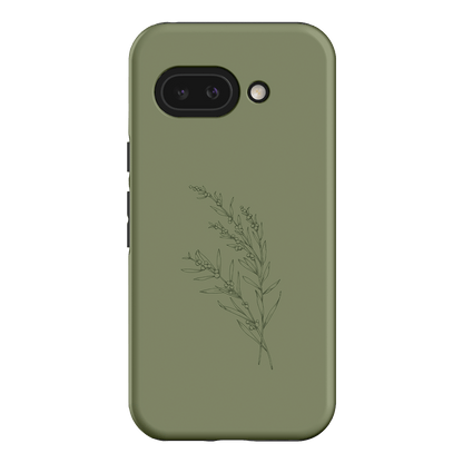 Khaki Wattle Printed Phone Cases Google Pixel 9A / Armoured by Typoflora - The Dairy