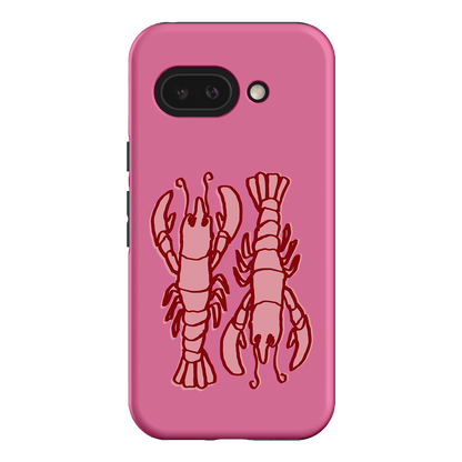 Lobster Love Pink Printed Phone Cases Google Pixel 9A / Armoured by The Dairy - The Dairy