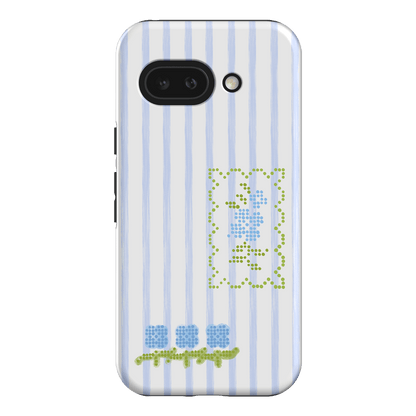 Patchwork Blue Printed Phone Cases Google Pixel 9A / Armoured by Kayla Carr - The Dairy