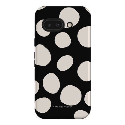 Pebbles Noir Printed Phone Cases Google Pixel 9A / Armoured by Veronica Tucker - The Dairy