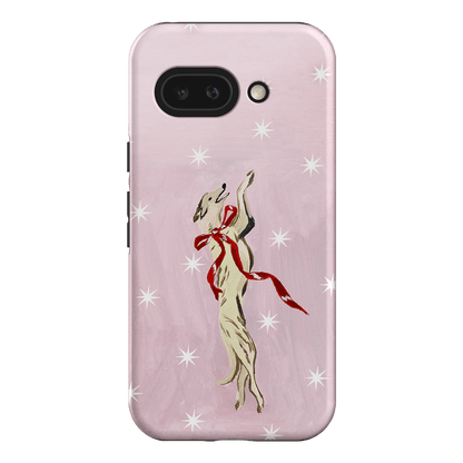 Pink Bow Hound Printed Phone Cases Google Pixel 9A / Armoured by Lisa Hu - The Dairy