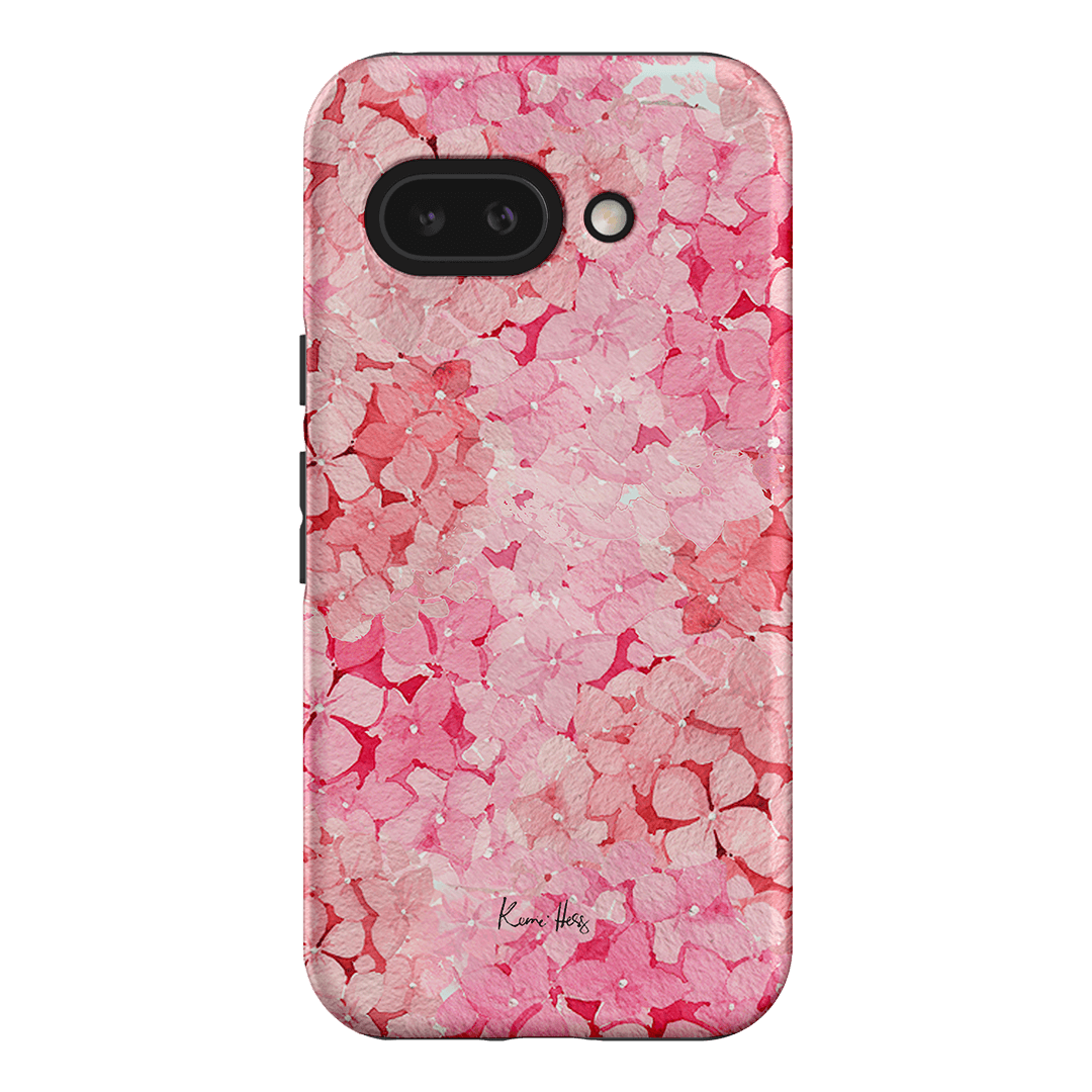 Hydrangea Pink Printed Phone Cases Google Pixel 9A / Armoured by Kerrie Hess - The Dairy